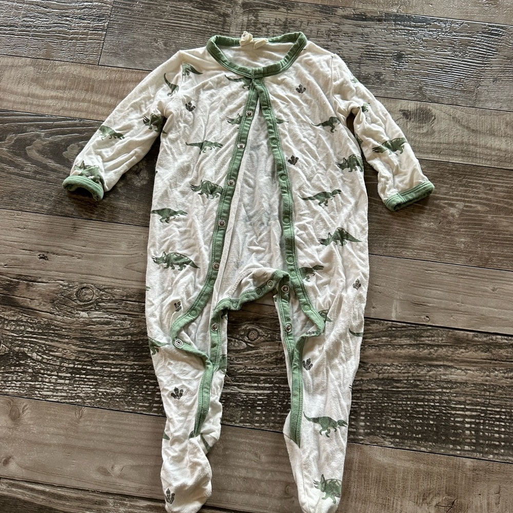 Kyte BABY Botanical Green and White Footies